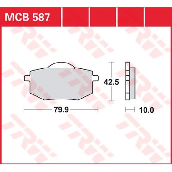 Brzdové destičky MCB587