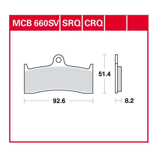 Brzdové destičky MCB660CRQ
