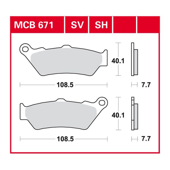 Brzdové destičky MCB671SH