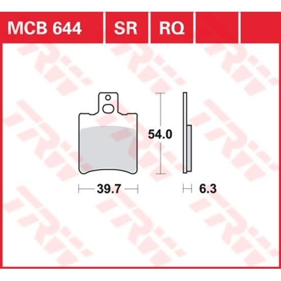 Brzdové destičky MCB644