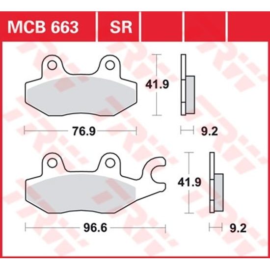 Brzdové destičky MCB663