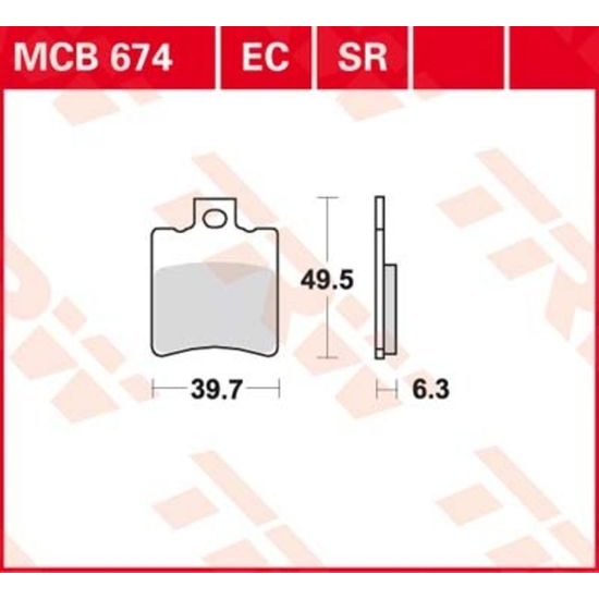 Brzdové destičky MCB674EC