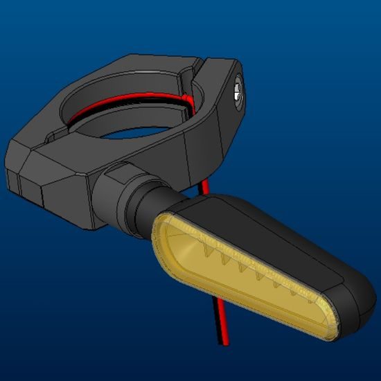 Sada CNC držáků směrových světel/ blinkrů, pro vidlice o průměru 41mm