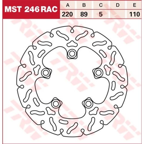 RACING Brzdový kotouč MST246RAC