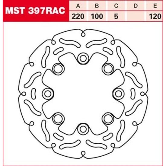 Brzdový kotouč MST397RAC