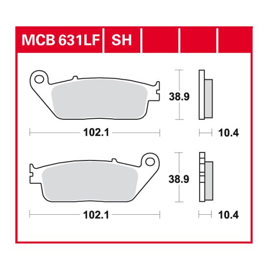 Brzdové destičky MCB631