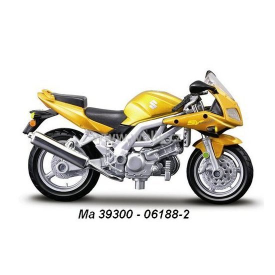 Model Suzuki SV650S 1:18 - žlutá