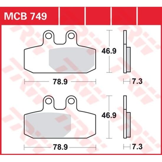 Brzdové destičky MCB749