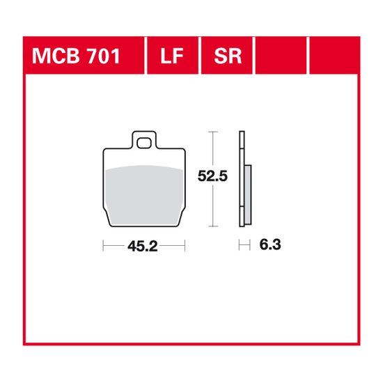 Brzdové destičky MCB701