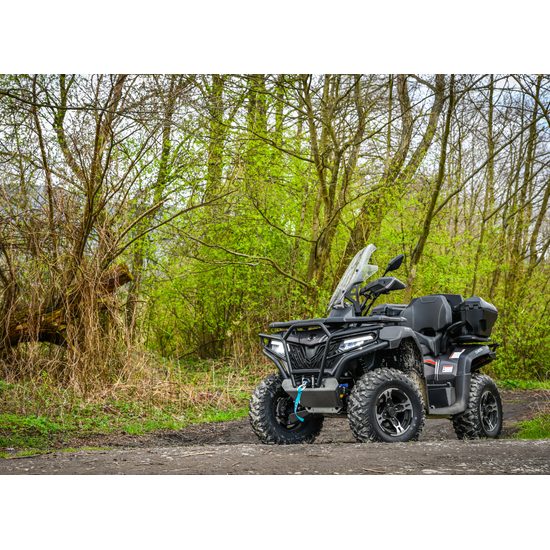 CFMOTO Gladiator X625-A T3b OVERLAND stříbrná - 1 KUS IHNED K ODBĚRU . Pozor akce ! – Přední nárazník + zadní nárazník + plexi nebo oplechování podvozku + zadní kufr Overland