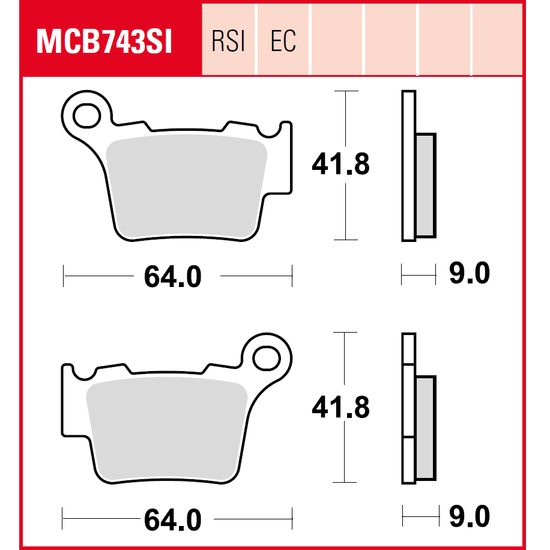 Brzdové destičky MCB743EC