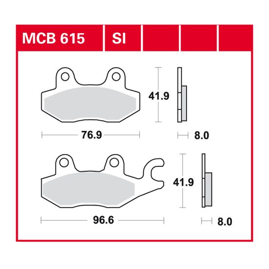 Brzdové destičky MCB615SI