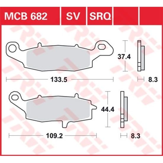 Brzdové destičky MCB682SV