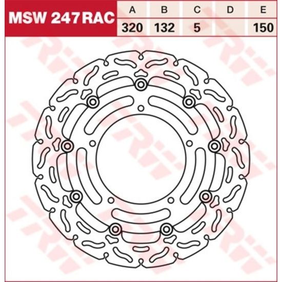 RACING Brzdový kotouč plovoucí MSW247RAC