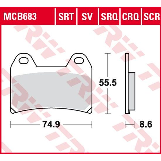 Brzdové destičky MCB683SV