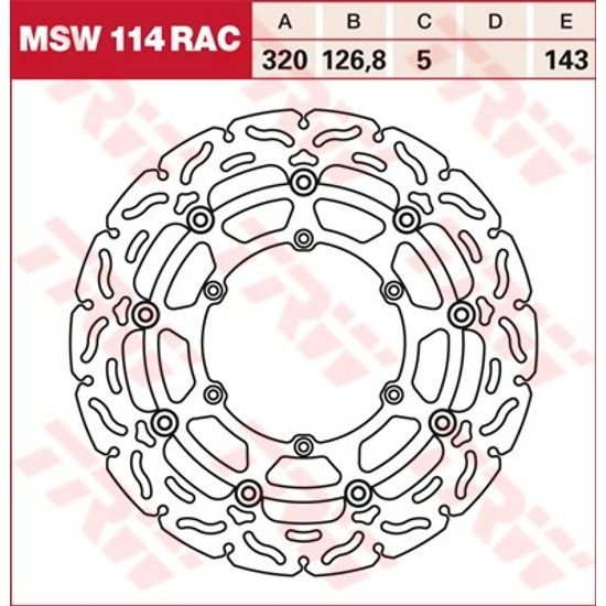 RACING Brzdový kotouč plovoucí MSW114RAC