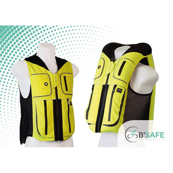 Airbagová vesta pro cyklisty B'SAFE HiVis