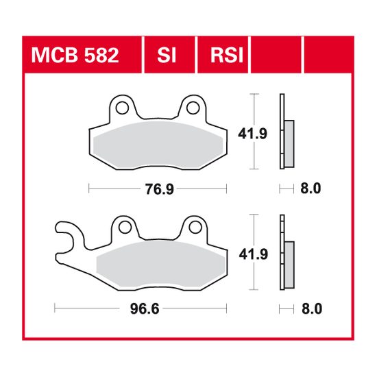 Brzdové destičky MCB582SI
