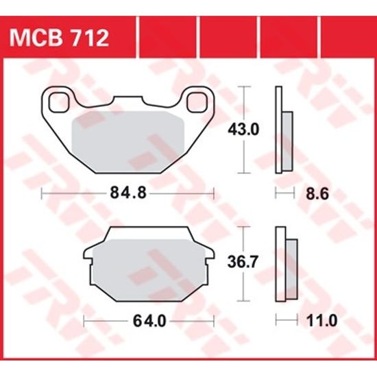 Brzdové destičky MCB712