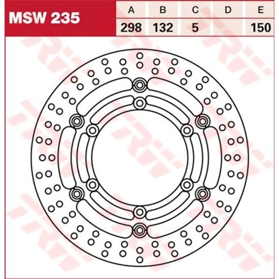 Brzdový kotouč plovoucí MSW235