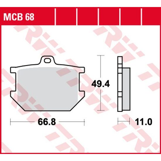 Brzdové destičky MCB068