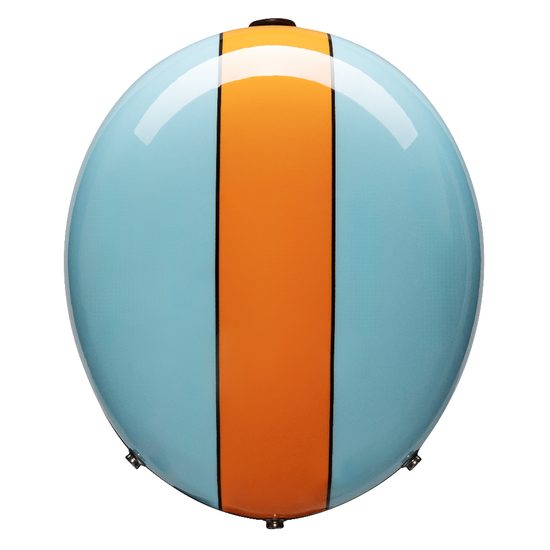 Moto helma RB-801 Gasoline světle modrá/oranžová