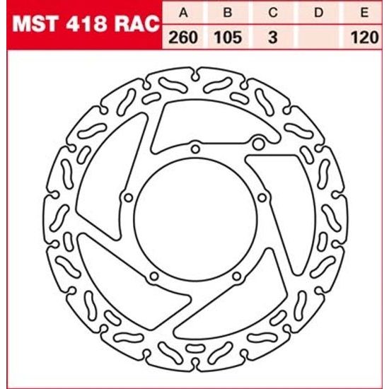 Brzdový kotouč MST418RAC