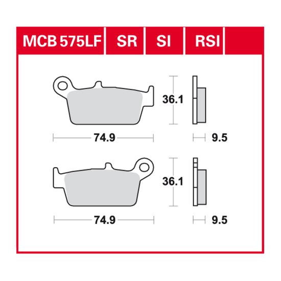 Brzdové destičky MCB575RSI