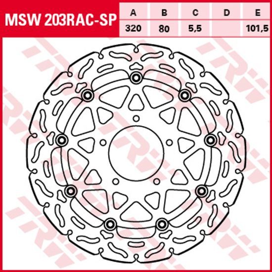 Racing Brzdový kotouč bez homologace MSW203RACSP