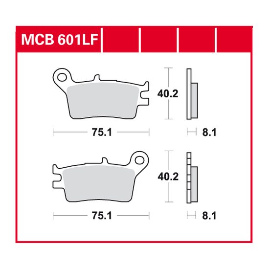 Brzdové destičky MCB601
