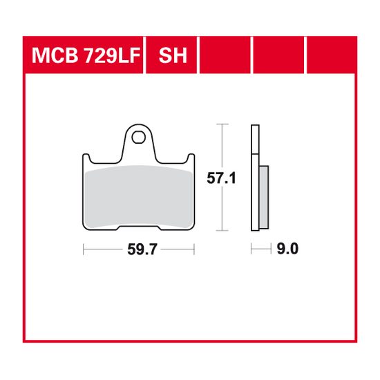 Brzdové destičky MCB729SH