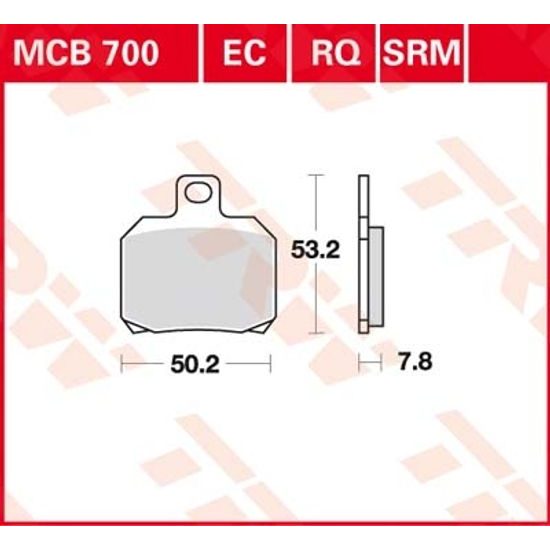 Brzdové destičky MCB700SRM