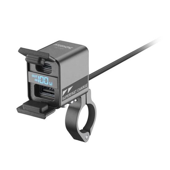Nabíječka Interphone - USB-C, USB-A s nabíjením baterie motocyklu