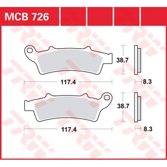 Brzdové destičky MCB726