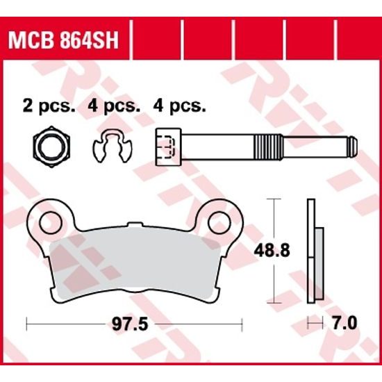 Brzdové destičky MCB864SH
