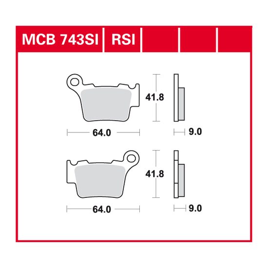 Brzdové destičky MCB743RSI