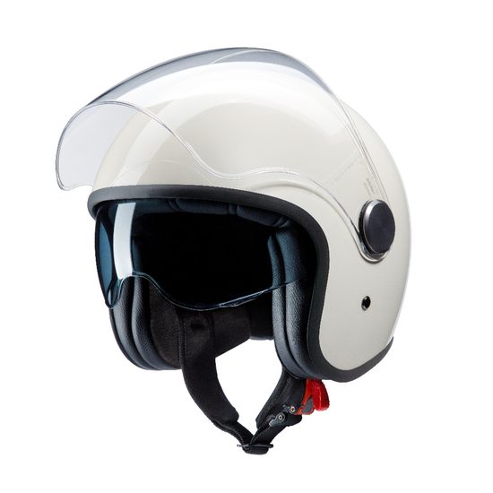 Moto helma RB-862 světle bílá