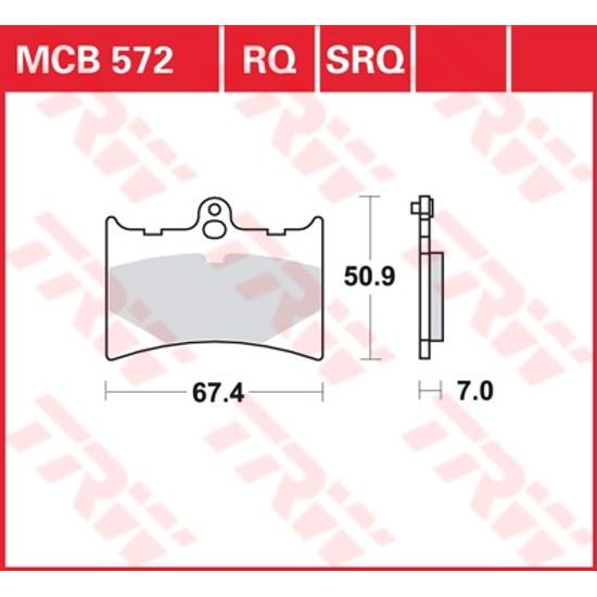 Brzdové destičky MCB572RQ