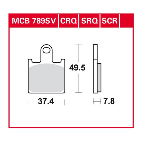 Brzdové destičky MCB789CRQ