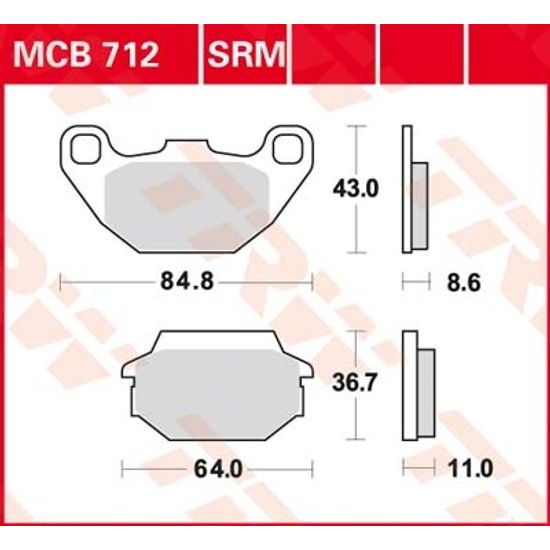 Brzdové destičky MCB712SRM