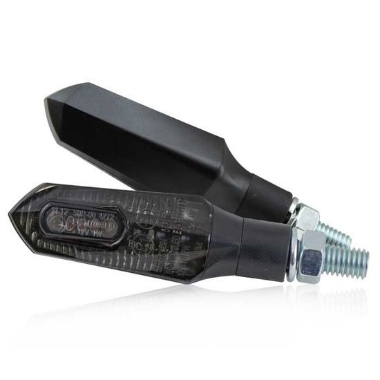 LED blinkry + parkovací světla Force černé, tónované, M8, homologované