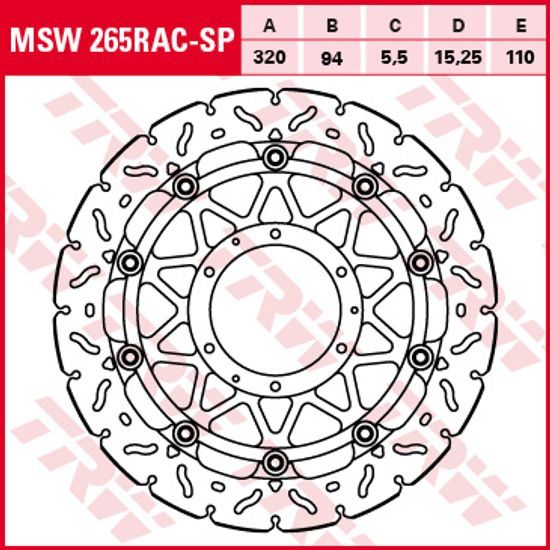 Racing Brzdový kotouč bez homologace MSW265RACSP