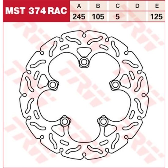 RACING Brzdový kotouč MST374RAC
