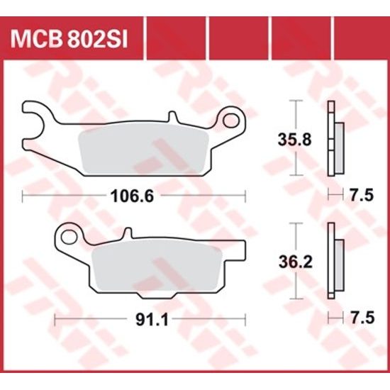 Brzdové destičky MCB802SI