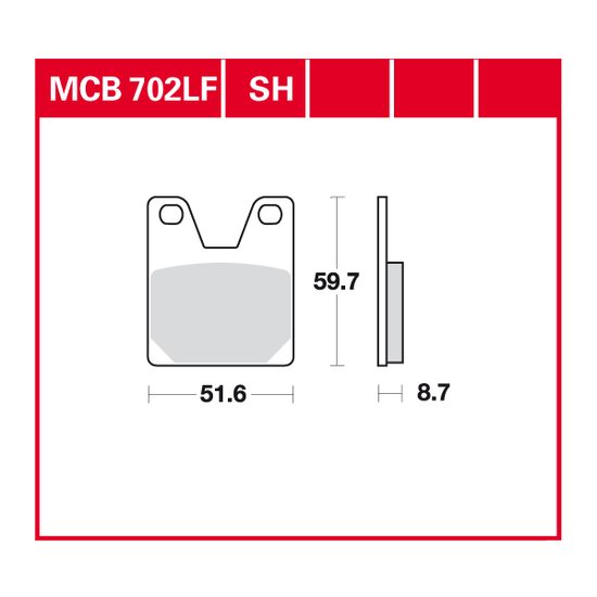 Brzdové destičky MCB702SH