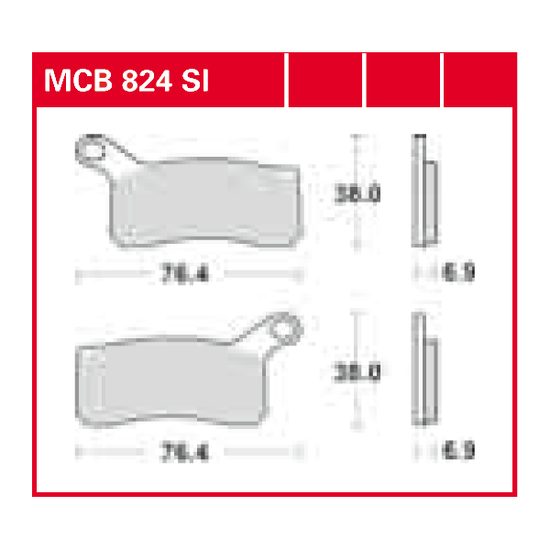 Brzdové destičky MCB824SI