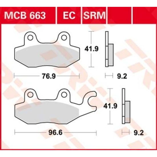 Brzdové destičky MCB663SRM