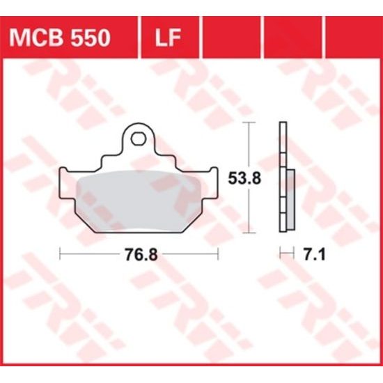 Brzdové destičky MCB550