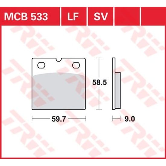 Brzdové destičky MCB533