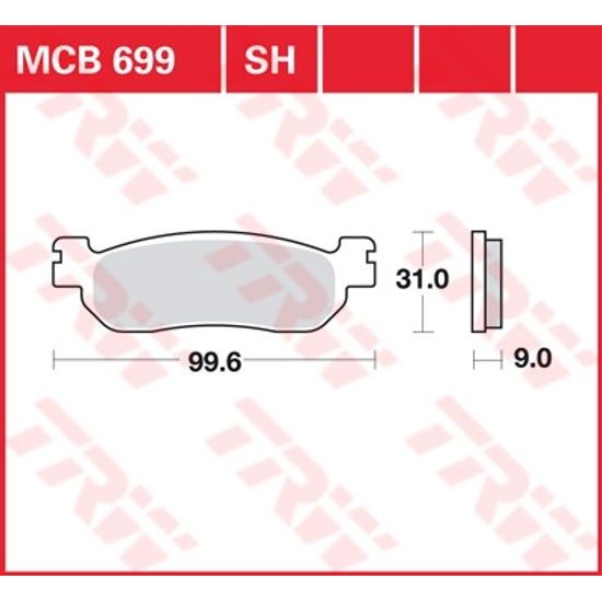 Brzdové destičky MCB699